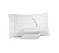 Charter Club Damask Stripe 550 Thread Count Supima Cotton 4 Piece Full Sheet Set White