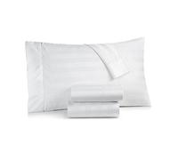 Charter Club Damask Stripe King 4-Pc Sheet Set Bedding, 550 Thread Count Pure Supima Cotton (White)