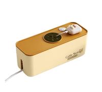 Charter Organizer - Desktop Cable Plug Storage Box | Telephone Cable Organizer | Home Organization, Non-Slip Storage Cover for Charging, Creamy, Consulte la descripción, See description