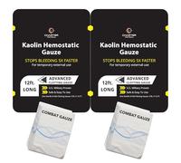 Charter Tactical First Aid Advanced Quick Clotting Combat Gauze - Flexible Hemostatic Gauze - To Stop Bleeding Kit Faster with Fast Coagulation Gauze - Survival Kit Accessories - 3" x