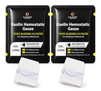 Charter Tactical First Aid Advanced Quick Clotting Combat Gauze - Flexible Hemostatic Gauze - To Stop Bleeding Kit Faster with Fast Coagulation Gauze - Survival Kit Accessories - 3" x