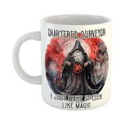 Chartered Surveyor I Just Make It Look Like Magic Mug Wizard Gift for Amazing Office Desk, 11 oz Ceramic Mug