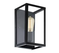 Charterhouse Glass And Metal Wall Light EGLO Black One Size