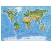 Chartex World Map Poster | Map Of The World Poster | Topographic Map | Educational Map (A2 Paper Format)