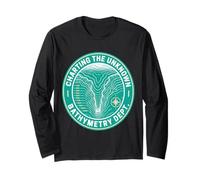 Charting The Unknown Bathymetry Dept Deep Sea Map Badge Long Sleeve T-Shirt