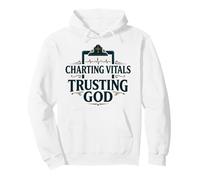 Charting Vitals Trusting God Christian Nurse Faith Pullover Hoodie