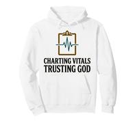Charting Vitals Trusting God Christian Nurse Faith Pullover Hoodie