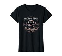 Charting Vitals Trusting God Christian Nurse Faith T-Shirt