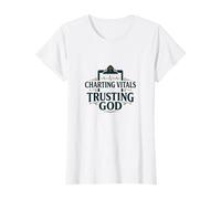 Charting Vitals Trusting God Christian Nurse Faith T-Shirt