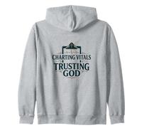 Charting Vitals Trusting God Christian Nurse Faith Zip Hoodie