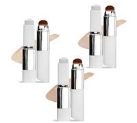 Chartming Color Changing Foundation Stick, Cover Cream Stick V White Korean Color-Changing Foundation Stick With Brush Head, Full to Medium Coverage Base Makeup, for All Skin Types (3pc)