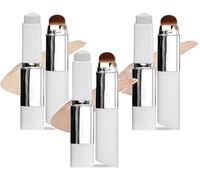Chartming Color Changing Foundation Stick, Cover Cream Stick V White Korean Foundation Stick, With Volufiline With Brush Head, Full To Medium Coverage Base Makeup for All Skin Types (3Pc)