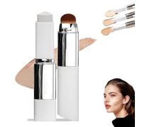 Chartming Color Changing Foundation Stick With Brush, Cover Cream V White Korean, Long-Lasting Medium To Full Coverage For All Skin Types(Dark Skin)