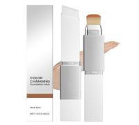 Chartming Color Changing Foundation Stick with Brush Head, Cover Cream V White Korean Foundation Stick With Volufiline, Full Coverage Concealer for Women, Suitable for All Skin Types(Dark Skin Tone)