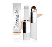 Chartming Colour Changing Foundation Stick - White Korean Cream with Brush Head, Full To Medium Coverage Base Makeup for All Skin Types, Coverage (Natural)
