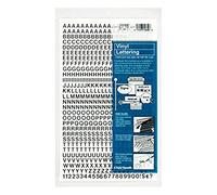 Chartpak Press-On Vinyl Letters and Numbers, Self Adhesive, Black, 0.25" h, 610/Pack