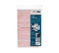 Chartpak Self-Adhesive Vinyl Capital Letters and Numbers, 1/4 Inches High, Red, 610 per Pack (01002)