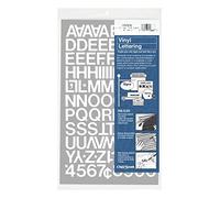 Chartpak Self-Adhesive Vinyl Capital Letters and Numbers, 3/4 Inches High, White, 94 per Pack (01026)