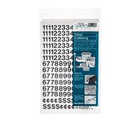 CHARTPAK Self-Adhesive Vinyl Numbers, 1/2 Inch High, Black, 210 per Pack (01110)