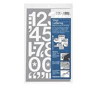 Chartpak Self-Adhesive Vinyl Numbers, 2 Inches High, White, 12 Numbers per Pack (01156)
