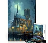 Chartres Cathedral Paris 1000 Piece Jigsaw Puzzles for Teenagers Jigsaw Sharp Recall Soothing Downtime Uniform Cut (38x52cm)