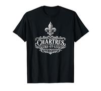 Chartres Eure-Et-Loir France Ornate Fleur-De-Lis White Print Value Graphic T-Shirt