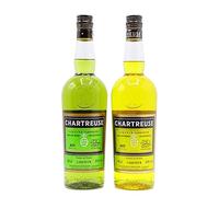 Chartreuse - Green & Yellow Herbal - Liqueur 70cl x 2 43% ABV (2 x 70cl)