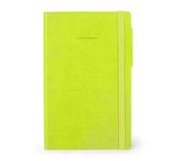 Legami - My Notebook, Chartreuse, Large, Lined Notebook in FSC Certified Paper, 192 Pages, Softcover, Elastic Closure, 17 x 24 cm