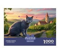Chartreux 1000 Pieces Jigsaw Puzzles For Adults Educational Games Stress Relieving Entertainment Cultivate The Spirit of Teamwork for Men, Women, Elders, Seniors 70x50cm/1000pcs