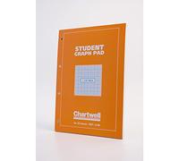 Chartwell Books Student A4 Graph Pad 1/5/10mm Grid 70gsm 50 Sheets Whi
