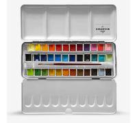 Charvin : Extra-Fine Artist Watercolour Paint : Half Pan : Classic Black Tin : 36 Colours
