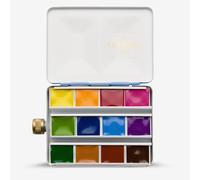 Charvin : Extra-Fine Artist Watercolour Paint : Pan : Water Tank Box : Royal Blue : 12 Colours