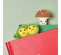 CharySim Crochet Bookmark Funny Book Mark Gifts for Women Birthday Mothers Day Thank You Gift Friendship Teacher School Suppile Readers Book Lover Colleagues Leaving Present Personalise Mushroom Peas