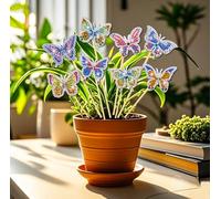 CharySim Diamond Art Butterfly Arts and Crafts for Kids 6 7 8 9 10 Year Old Birthday Gifts Diamond Art Adults Garden Stakes Kit Crafts Creative Activities for 11 12 13 14 15 Year Old Girls Presents