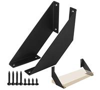 ChasBete Shelf Brackets & Supports, Heavy Duty Wall Brackets for Shelves, Rusitc Shelf Bracket Black - 15cm 2Pcs