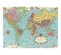 Chase 1931 Pictorial Mercator Map World Animals Large Print Poster Wall Art Decor Picture