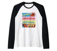 Chase Adventures Embrace Joy - Cute Capybara Motivation Raglan Baseball Tee