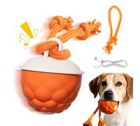 Chase Buddy Dog Toy Interactive Dog Toy Moving Ball Automatic Self-Moving Chase Buddy Toy with 2 Ropes Chew-Proof Durable Design Bird Sounds for Boredom Relief Perfect for Puppy Small Medium Dogs