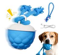 Chase Buddy Dog Toy Interactive Dog Toy Moving Ball Automatic Self-Moving Chase Buddy Toy with 2 Ropes Chew-Proof Durable Design Bird Sounds for Boredom Relief Perfect for Puppy Small Medium Dogs
