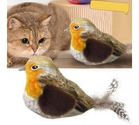 Chase Cat Toy, Chase Bird Cat Toy, Chase Interactive Cat Toy, Chirping Bird Cat Toy Flapping Wings, Flying Interactive Simulation Electric Sparrow Shaking Bird (One size, E)