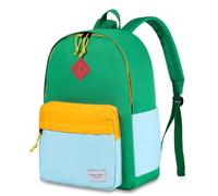 Chase Chic Kids Backpack,17 inch School Backpacks for Boys Fits 6 to 12 Years Old - Lightweight Water Resistant Primary Bookbag for School/Travel (Green and Light Blue)