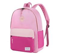 Chase Chic Kids Backpack,17 inch School Backpacks for Girls Fits 8 to 12 Years Old - Lightweight Water Resistant Primary Bookbag for School/Travel (Pink and Red)