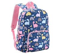 Chase Chic Kids Backpack, Preschool Toddler Rucksack for Boys Girls, Cute School Bag with Bottler Holder for 2-5 Years Old Pink Dinosaur