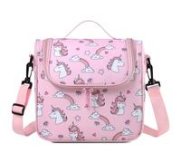 Chase Chic Lunch Bag for Girls, Insulated Kids Lunch Bag with Bottle Holder, Lightweight Lunch Box Leak-Proof Cooler Bag, Kids Lunch Tote Organizer for Daycare School, Unicorn