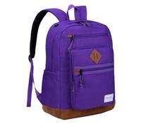 Chase Chic School Backpack for Men Women, Water Resistant Casual Daypack for School/College/Work/Travel,18.8L Lightweight Rucksack for Teen Boys Girls Deep Purple