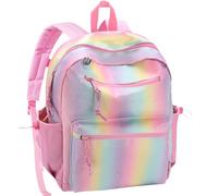 Chase Chic Toddler Backpacks for Girls, 12 Inch Preschool Kindergarten Backpack for Kids 2-4,Mini Cute Toddler Bag with Chest Strap for Daycare Travel（Rainbow）
