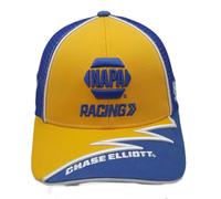 Chase Elliott #9 NASCAR 2025 NAPA Element Sponsor Mesh Snapback Yellow Hat, Blue and Black, One size