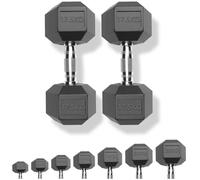 Chase Fitness Rubber Hex Dumbbell Choice from 2.5KG - 30KG (2 X 30KG)