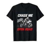 Chase Me On The Open Road Bike Racing Graphic T-Shirt