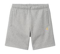 Carhartt WIP Mens Loose Fit Chase Sweat Shorts - Colour: 00MXX Grey Heather/Gold - Size: Small